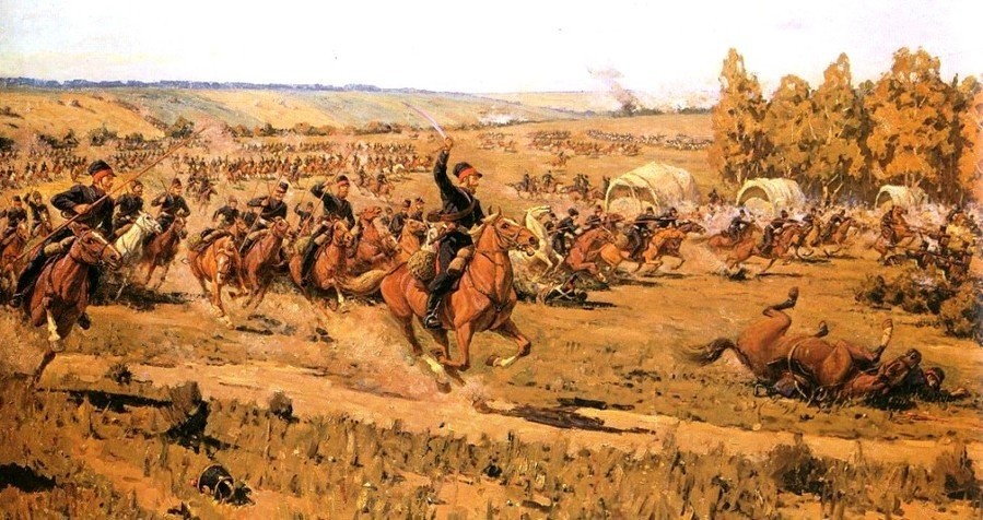 Упад на козаците на Платов во заднината на Наполеоновата армија