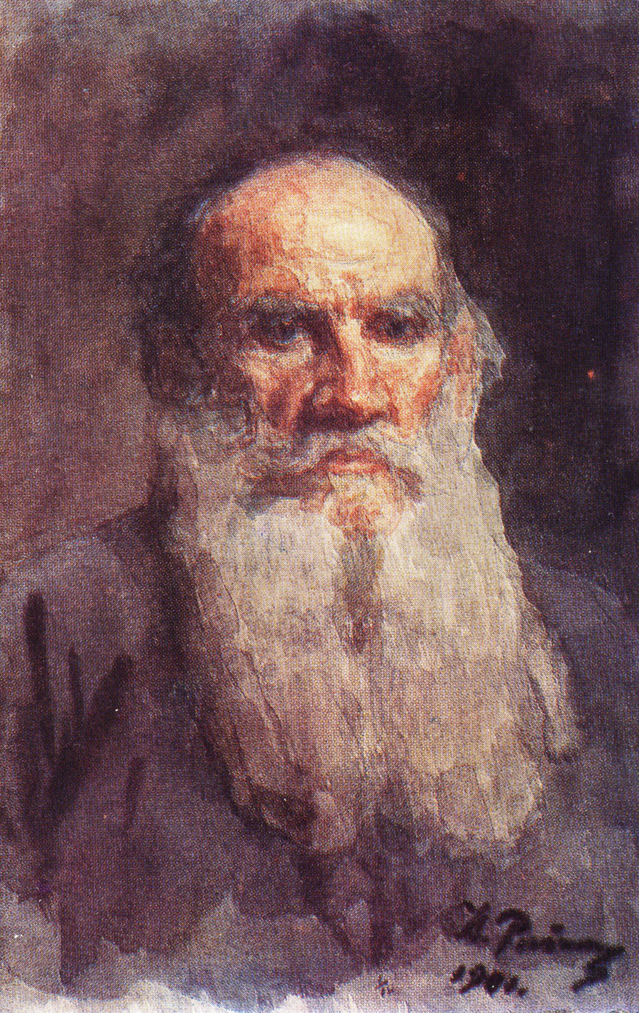 Porträt von Leo Tolstoi, 1901