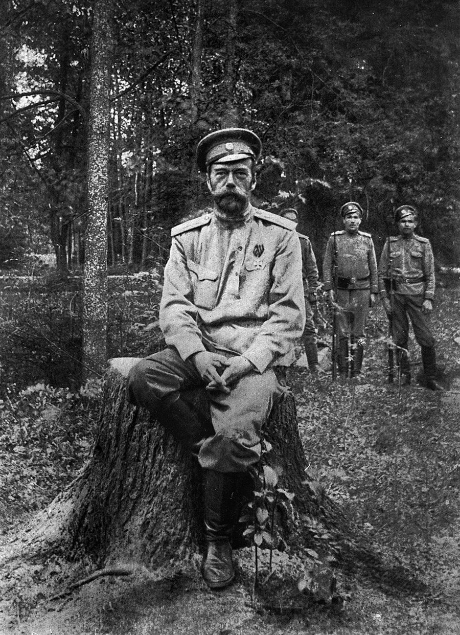 Nicolás II después de su abdicación.