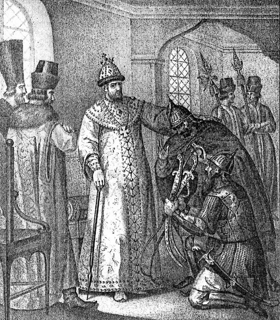Цар Иван IV Грозни добија трофеје од Девлета Гираја након Молодинској бици