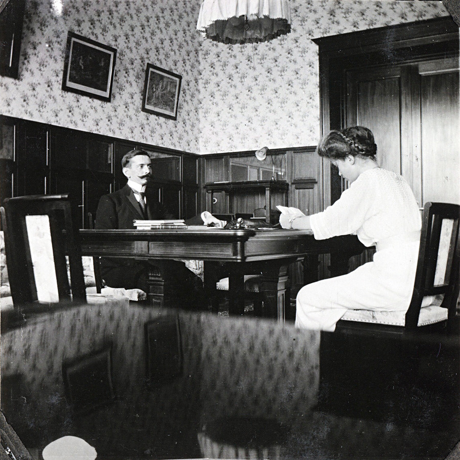 French language tutor Pierre Gilliard and his pupil Grand Duchess Olga.