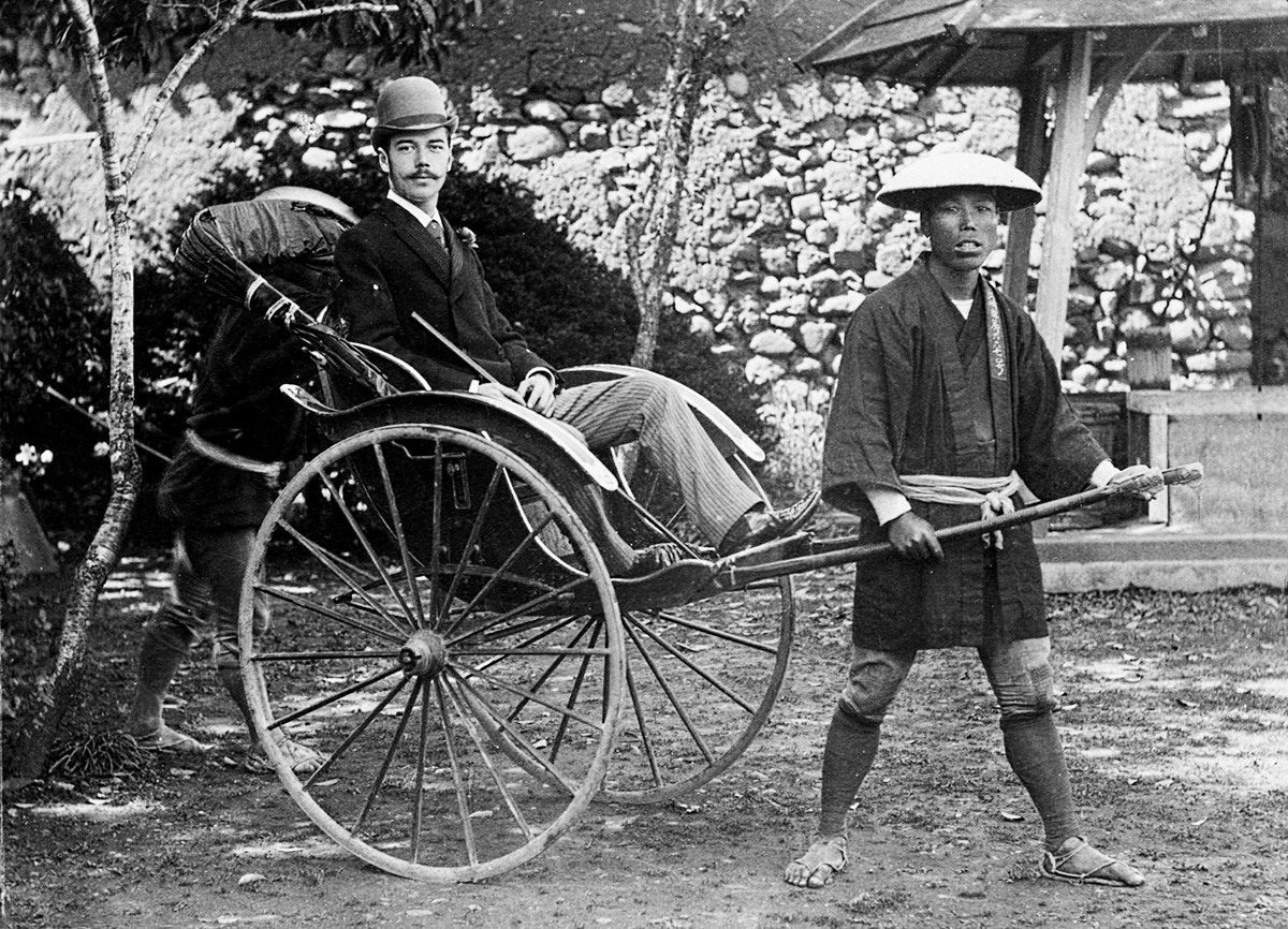 Grand Prince Nicholas Alexandrovich of Russia (future Tsar Nicholas II) at Nagasaki, 1891