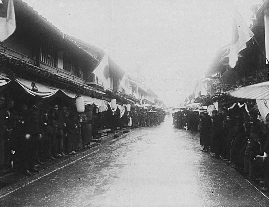 Ulica v Otsuju, na kateri se je zgodil napad na Nikolaja