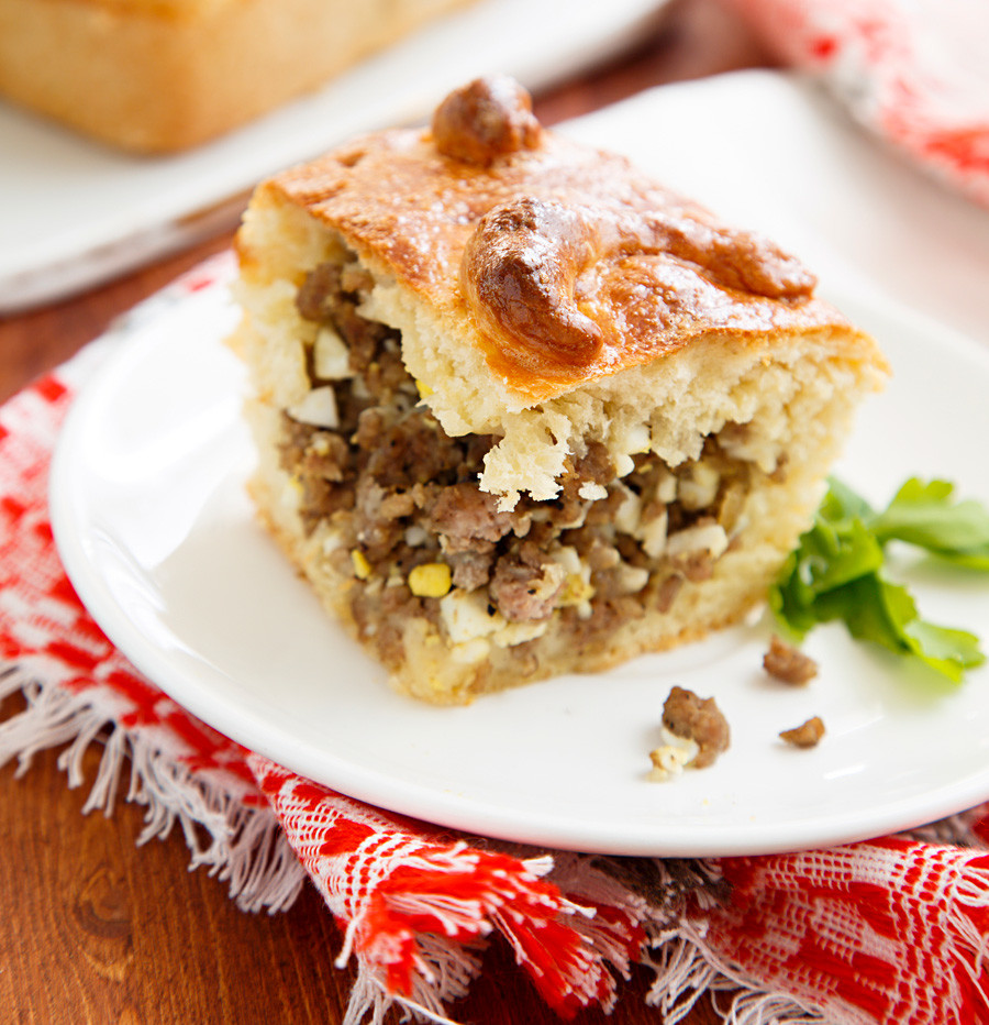 Kulebyaka is one of the most labor intensive pies to make. 