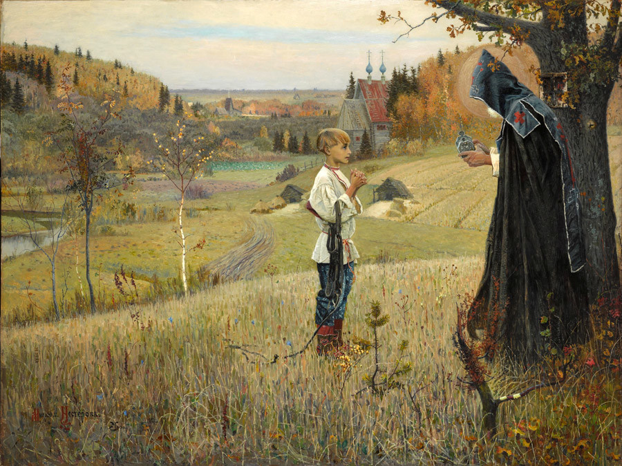“Visão do jovem Bartolomeu”, de Mikhaíl Nesterov.

