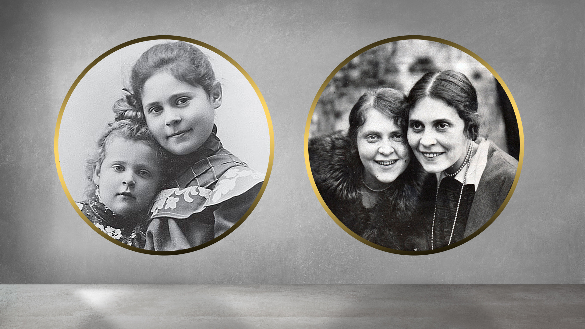 Die Schwestern Lilja (r.) und Elsa, um 1900; Lilja und Elsa, 1918