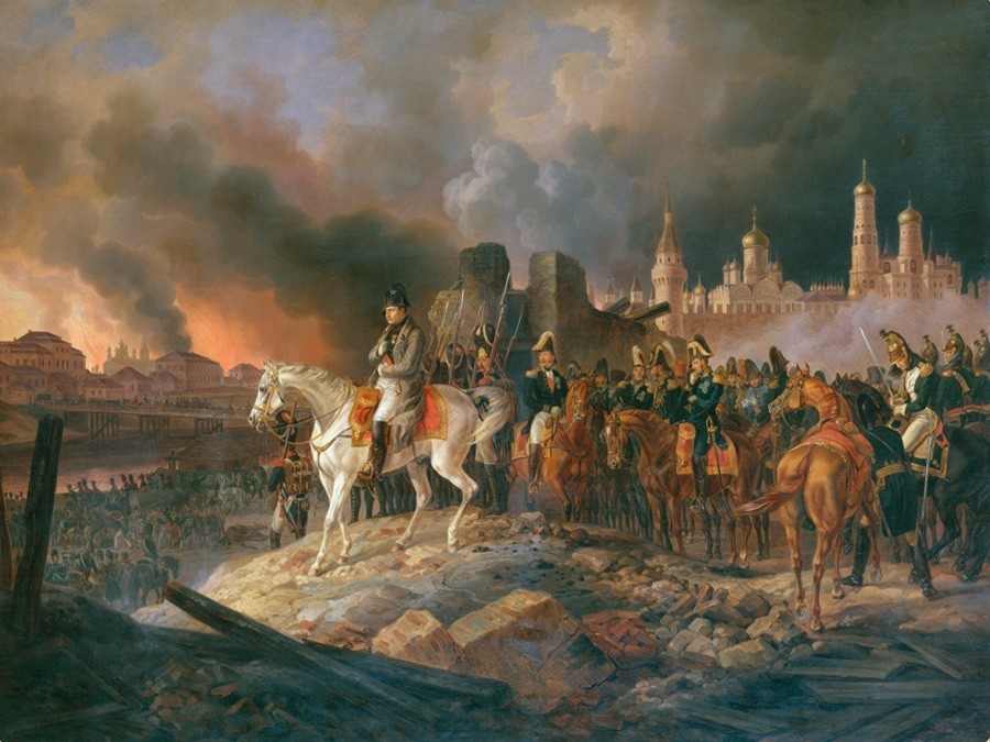 'Napoleon v Moskvi', 1841, Albrecht Adam