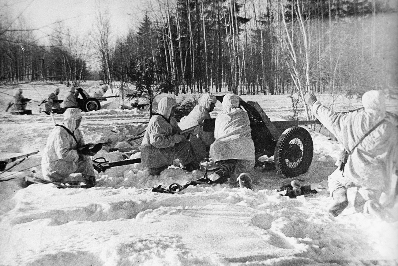 Soviet troops during the Battle of Moscow