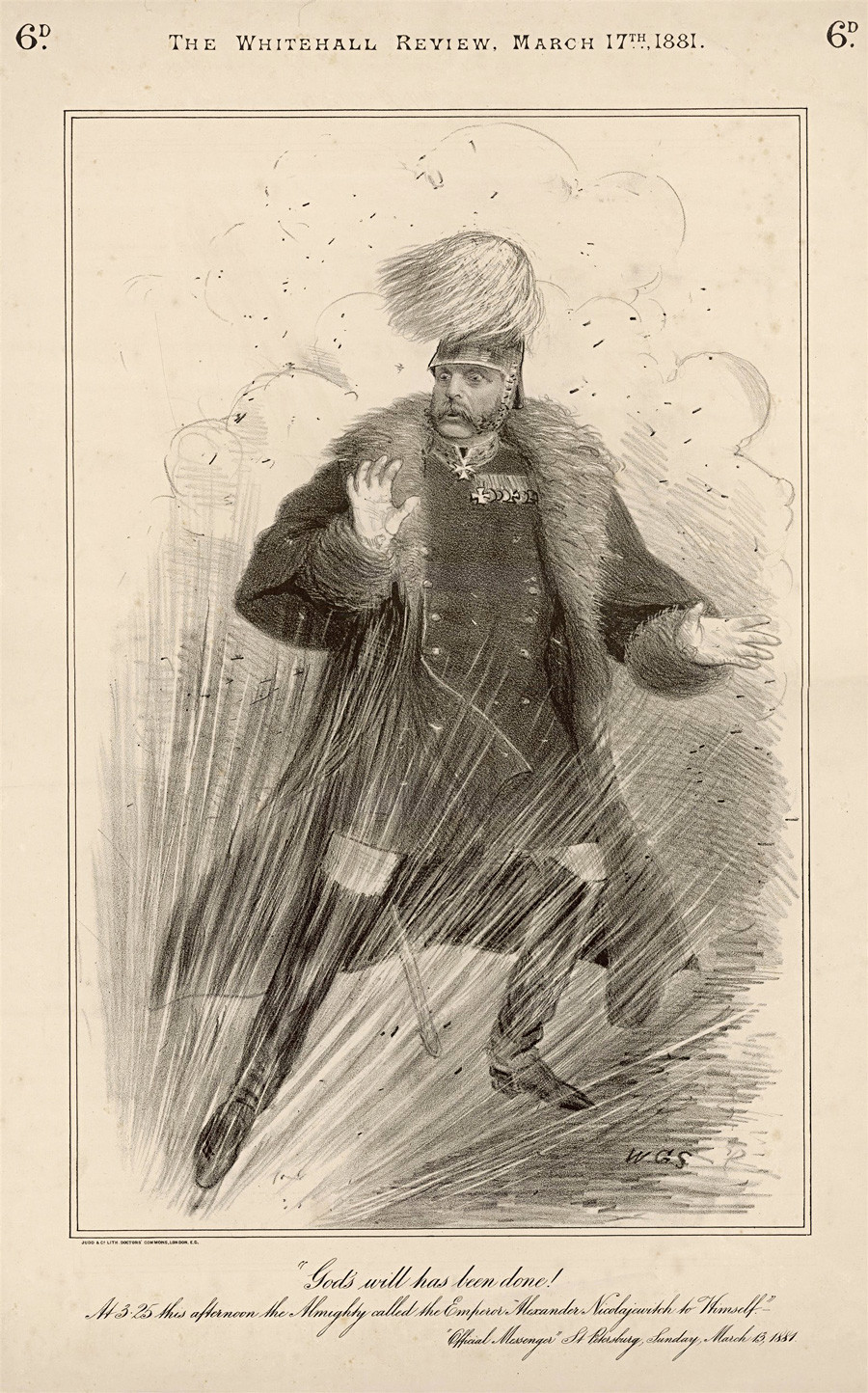 Tsar Aleksandr 2º durante a tentativa de assassinato