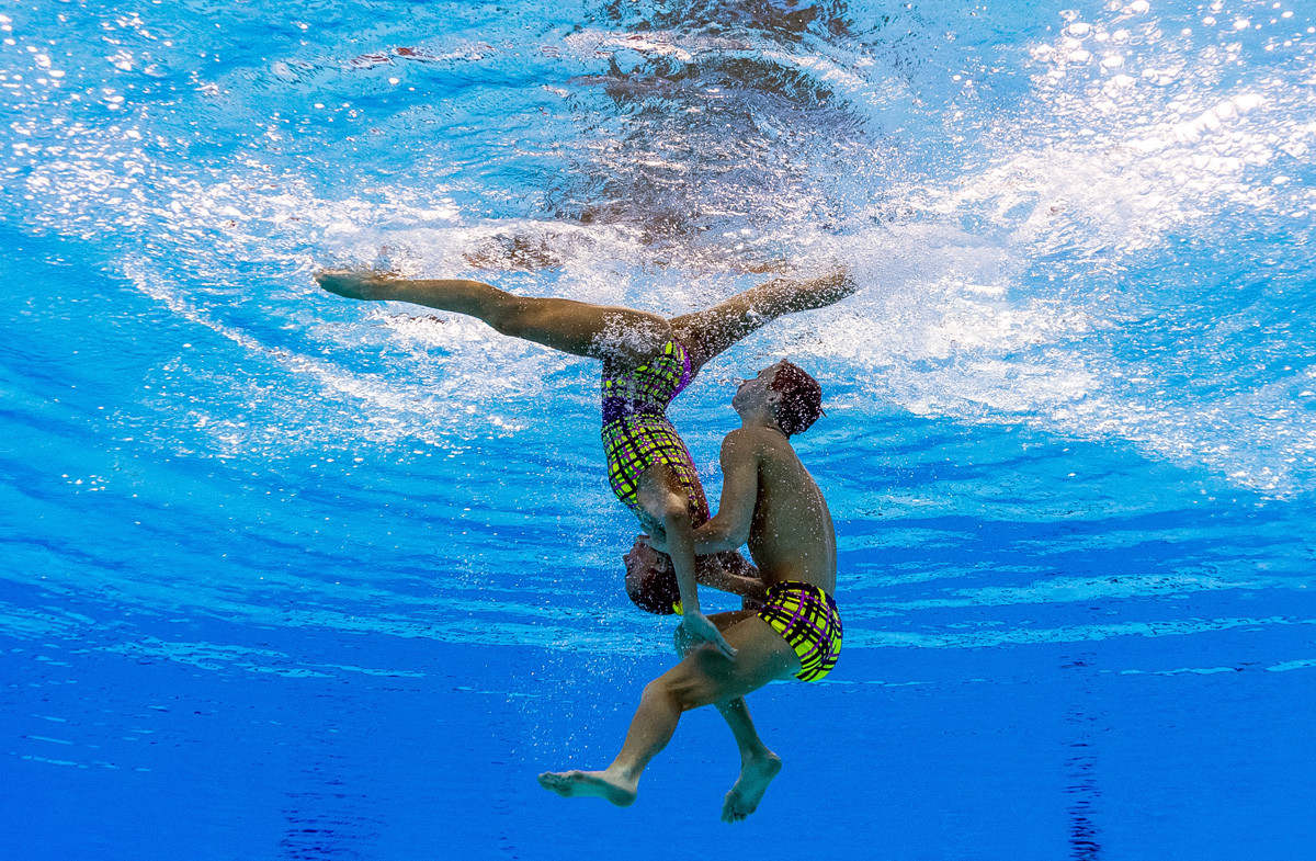 At the 2017 FINA World Championships in Budapest, on July 21, 2017.