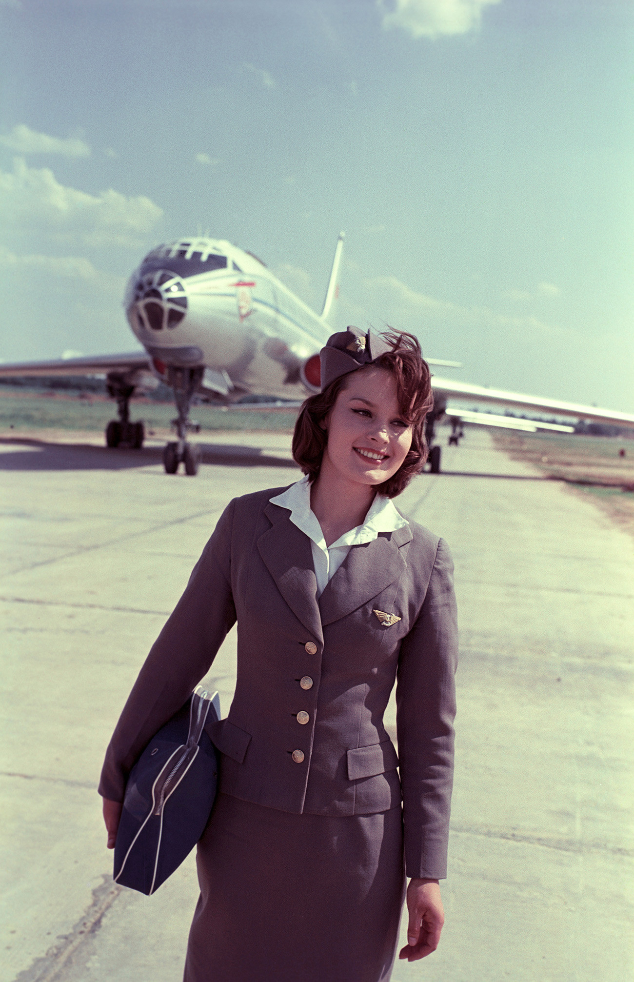 The Soviet stewardess, 1960s. 