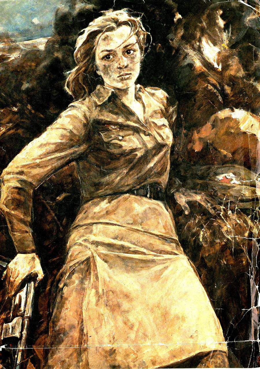 Irina Baldina. Natacha Katchouïevskaïa – l’héroïne de l’Armée rouge durant la Bataille de Stalingrad (1984) // Cette infirmière a sauvé à elle seule près de 20 soldats. À court de munitions, elle utilisa sa dernière grenade pour se faire exploser, tuant avec elle les ennemis qui l’encerclaient.