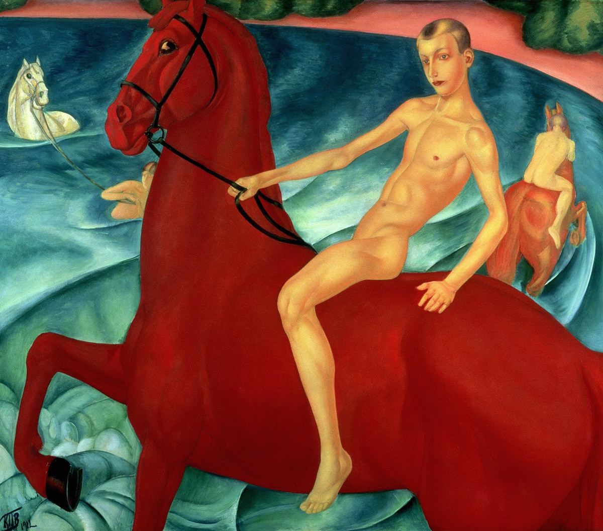 ‘Bathing of a Red Horse’, 1912