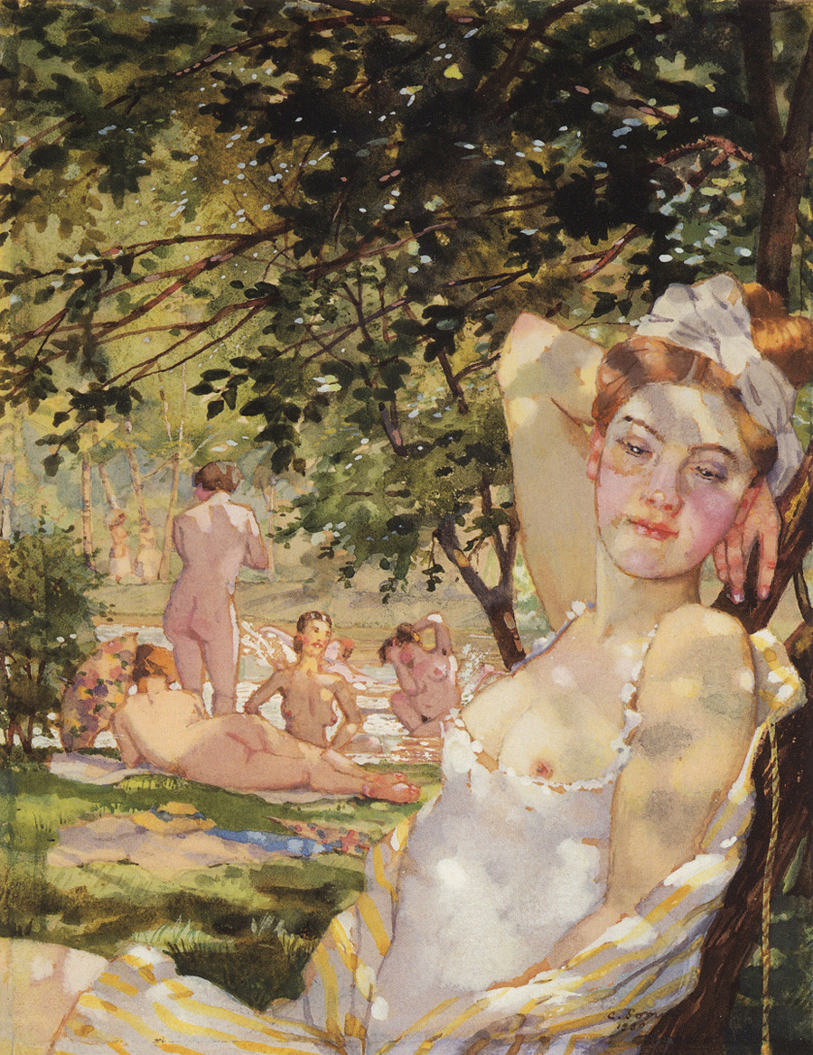 Nacktbaderinnen in der Sonne, 1930
