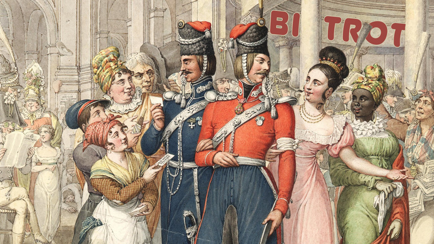 Cossacos russos em Paris (1814- 1815).
