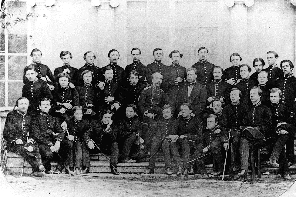 Tchaikovsky, 1859. (the 7th on the left, the 1st row).