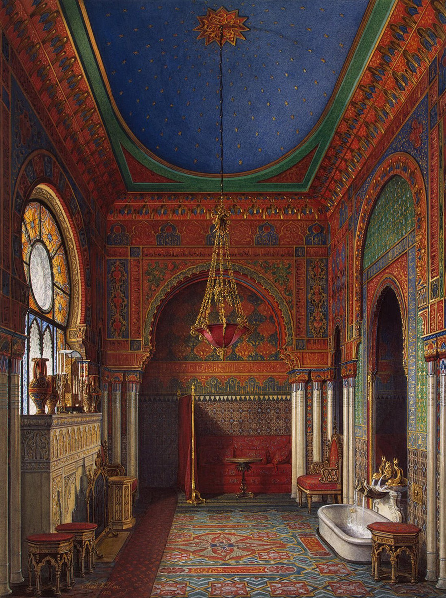 Edouard Gau. Salle de bains de l'impératrice Alexandra Fiodorovna
