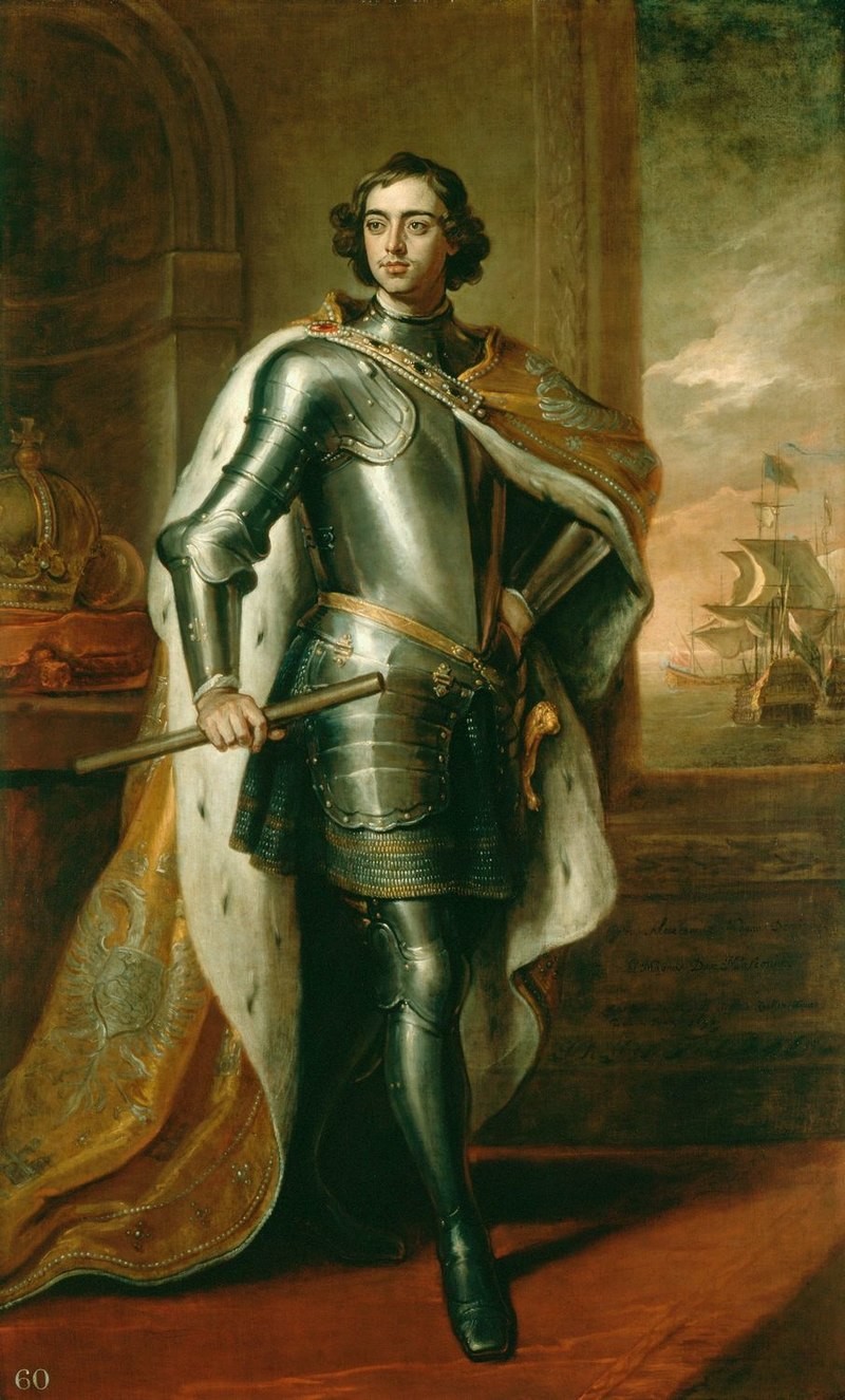 Godfrey Kneller. Portret ruskog cara Petra I. Velikog, 1698.