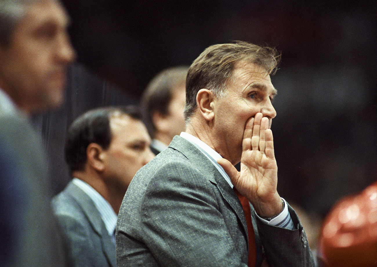 CSKA coach Viktor Tikhonov