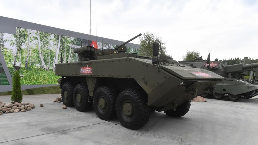 Borbeno vozilo pješaštva "Bumerang", Međunarodni vojnotehnički forum "Armija-2018", Kubinka, Moskovska oblast, Rusija
