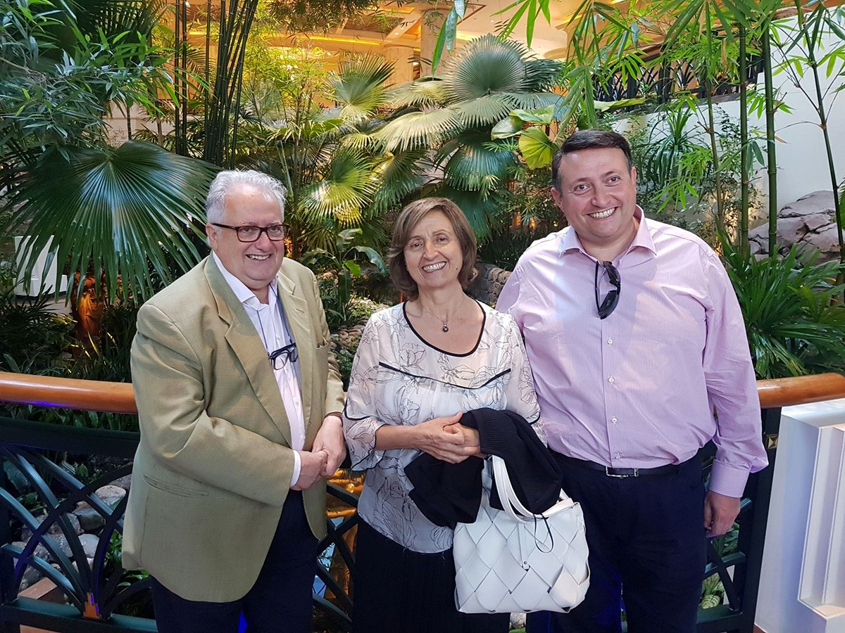 Mr. Trani and his parents in Dubai, 2018