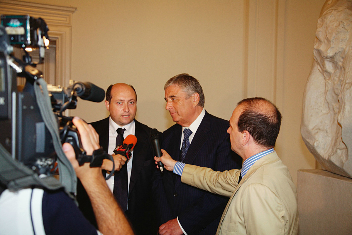 Mr. Trani and Russian politician Pavel Borodin in Italy, 2010