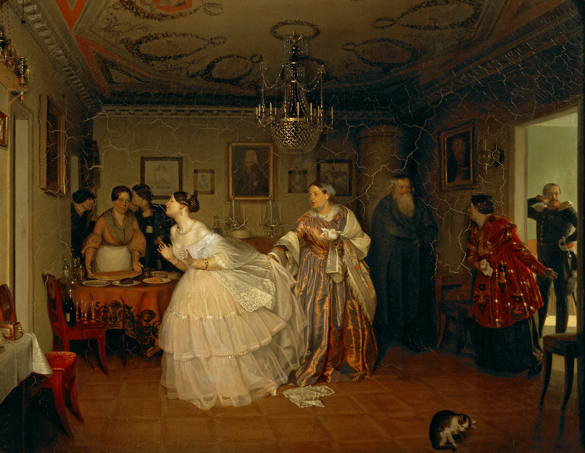 'Major's Betrothal' (1848) by Pavel Fedotov (1815-1852)