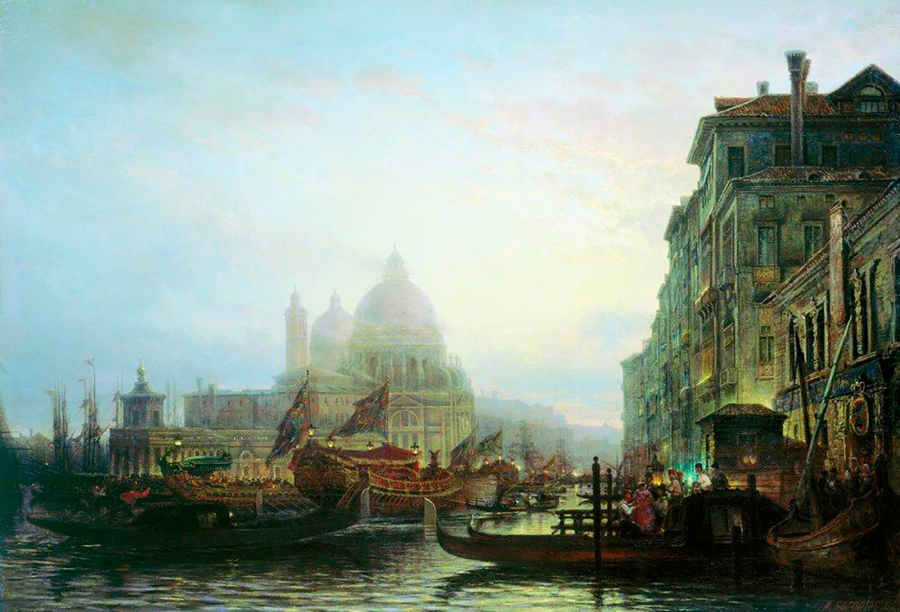 Alexey Bogolyubov. Venice at Night (1850)