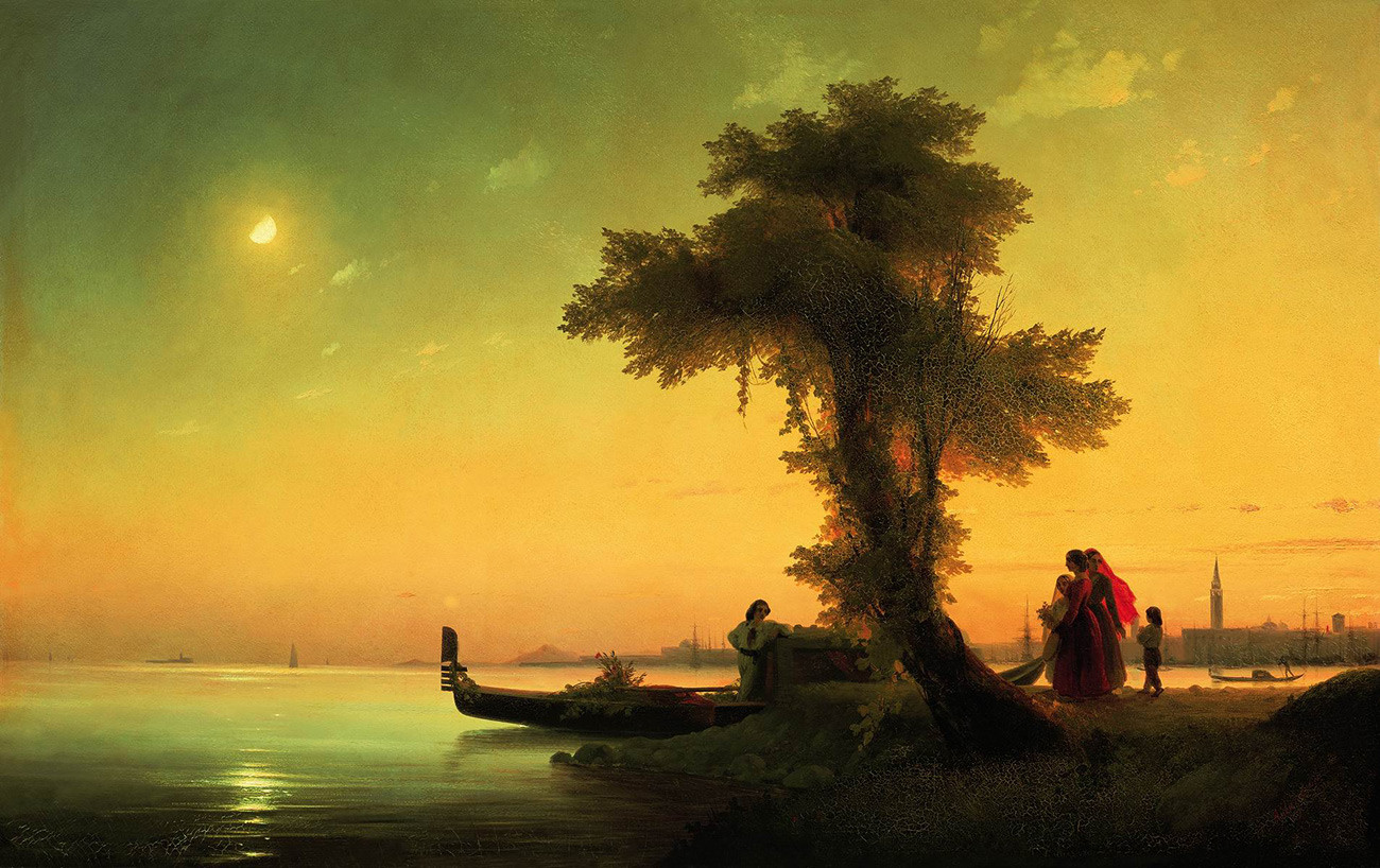 Ivan Aivazovsky. View of the Venetian Lagoon (1841)