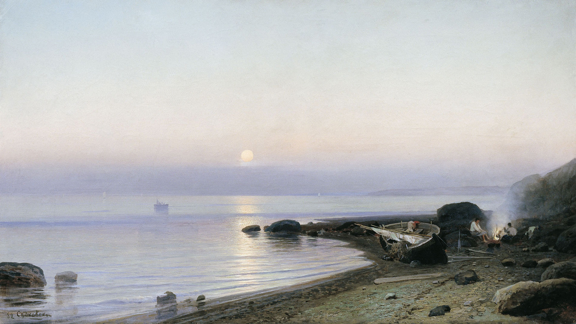 Rufin Sudkovsky. The Seashore. (1882)