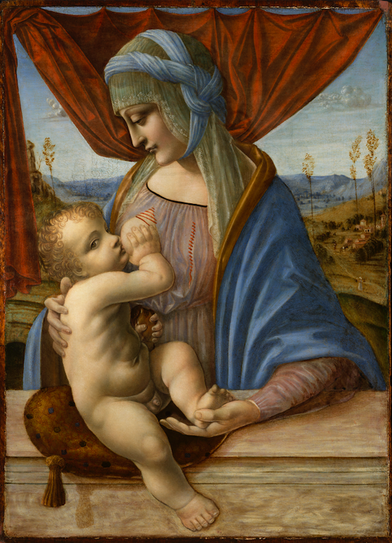 La Madonna allattante di un anonimo artista lombardo attivo nel primo decennio del '500 e custodita nel Museo Poldi Pezzoli