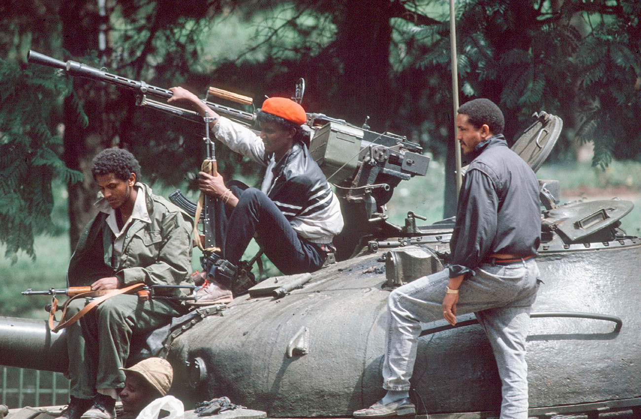 Soldados etíopes pró-URSS.