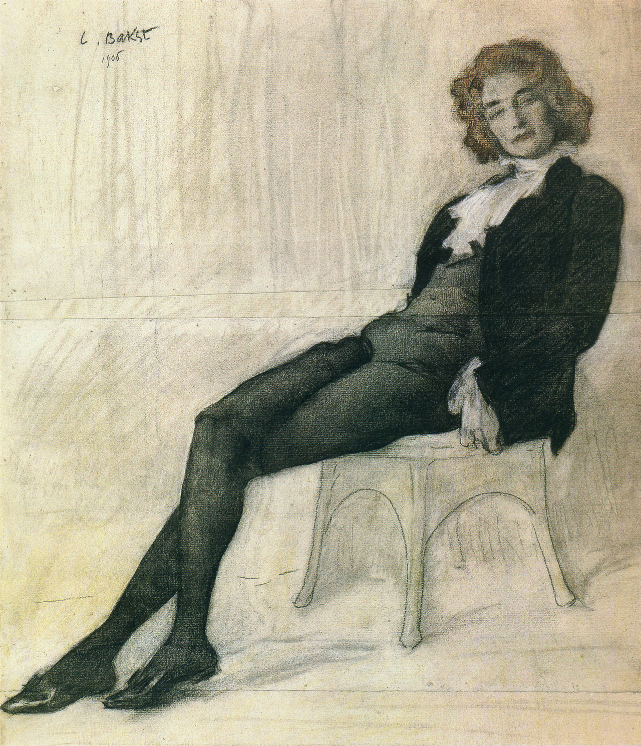 Portrait of Gippius by Leon Bakst, 1906