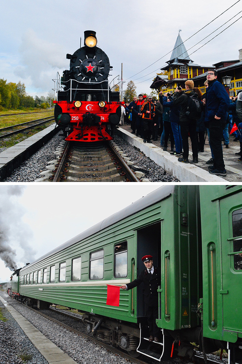 Trem de viagens interurbanas Moscou-Tver