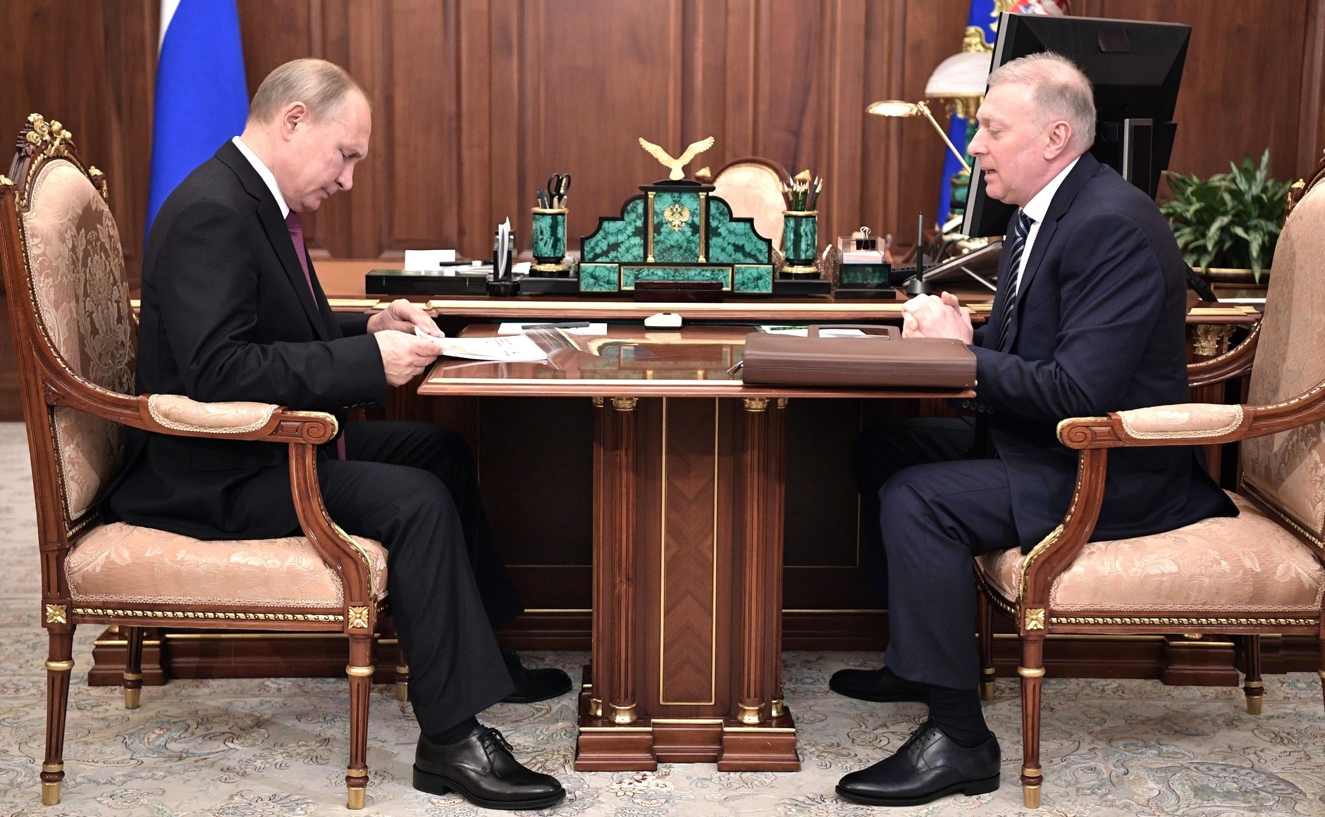 Владимир Путин и Муса Бажаев