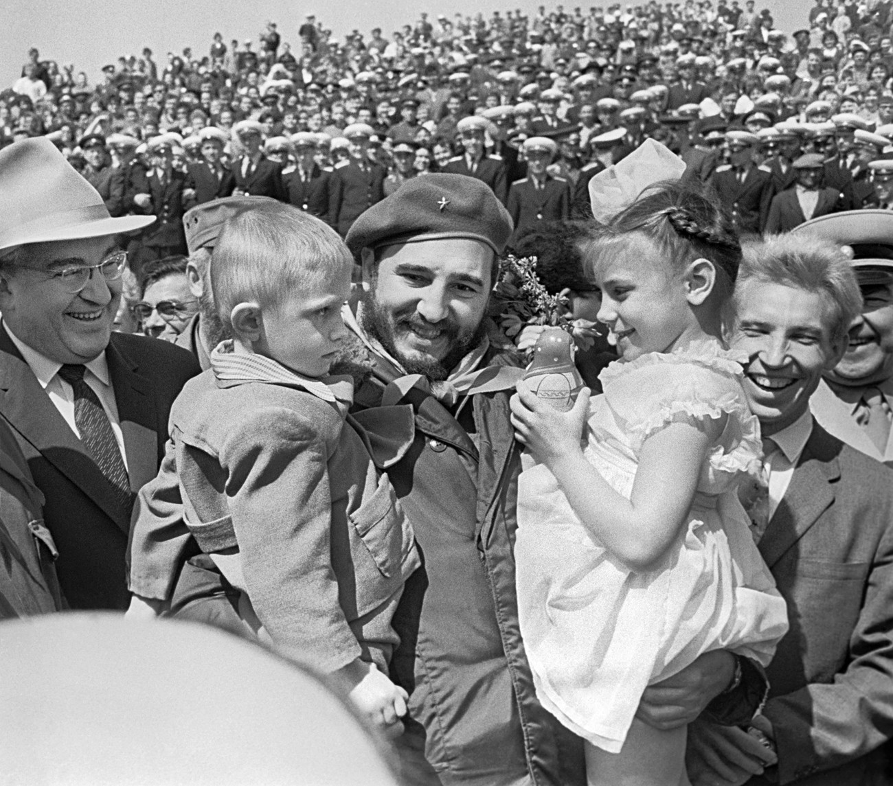 Fidel Castro em Volgogrado, em 1963. 