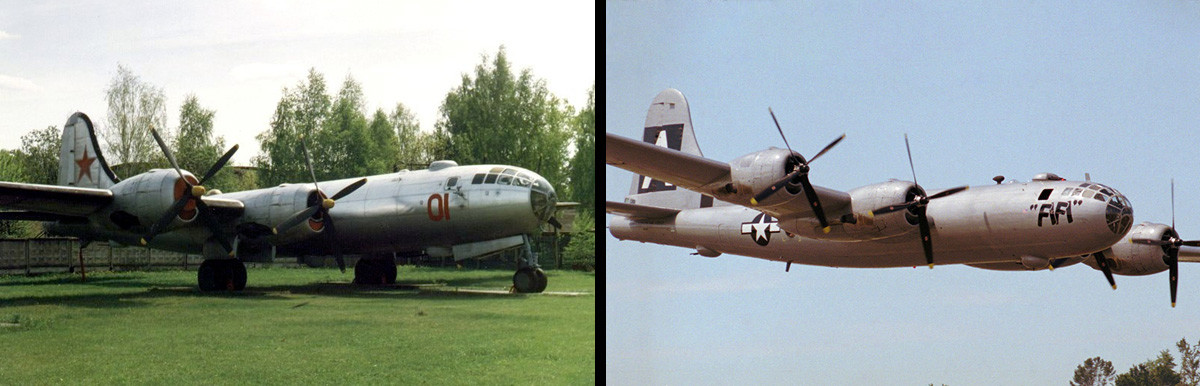 Tupolev Tu-4 bomber and B-29 Superfortress 