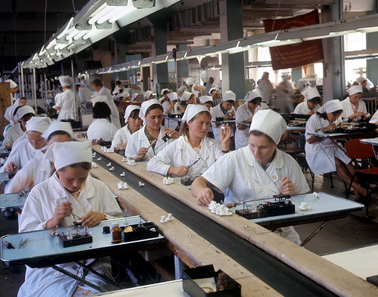 At a Soviet factory in Cheboksary. 