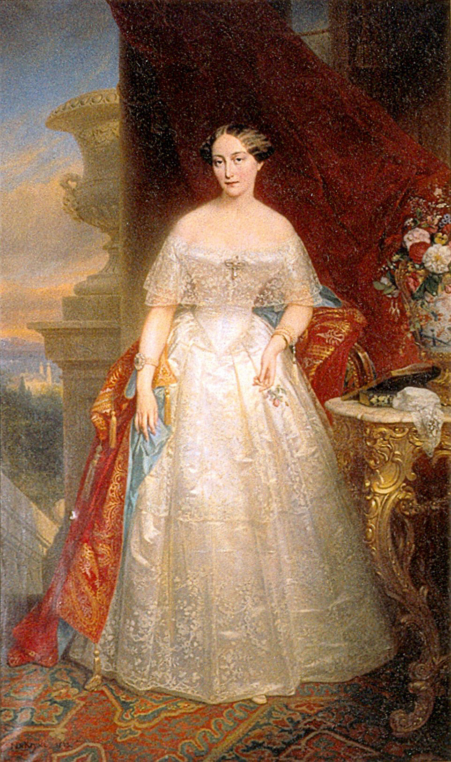 Portrait of Olga of Russia (1822-1892), Princess of Württemberg by Nicaise de Keyser