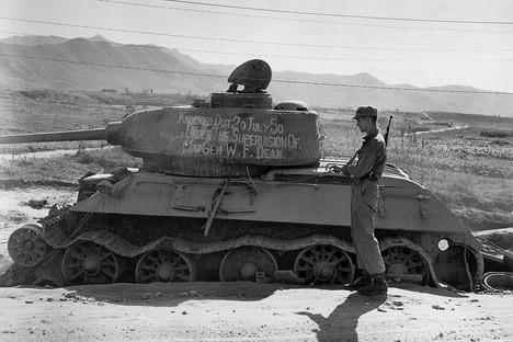 T-34-85 en Corea, 1950.