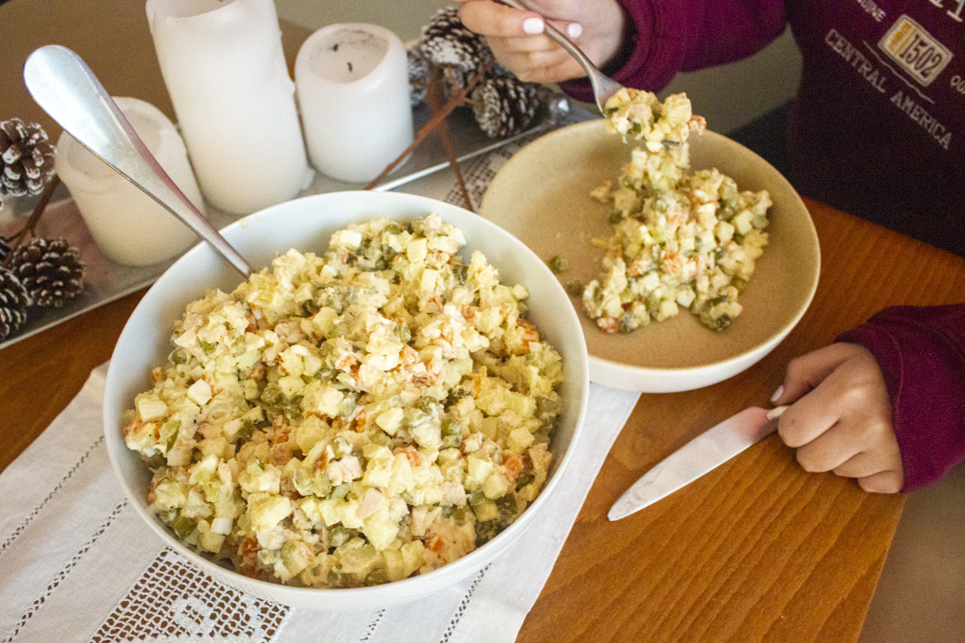 presentation of russian salad