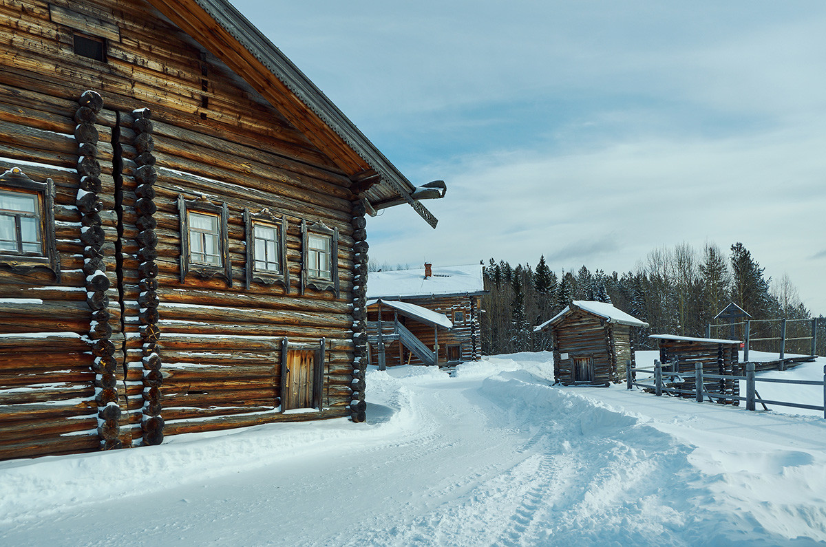 Malye Korely wooden architecture museum, Malye Karely village, Arkhangelsk region, Russia