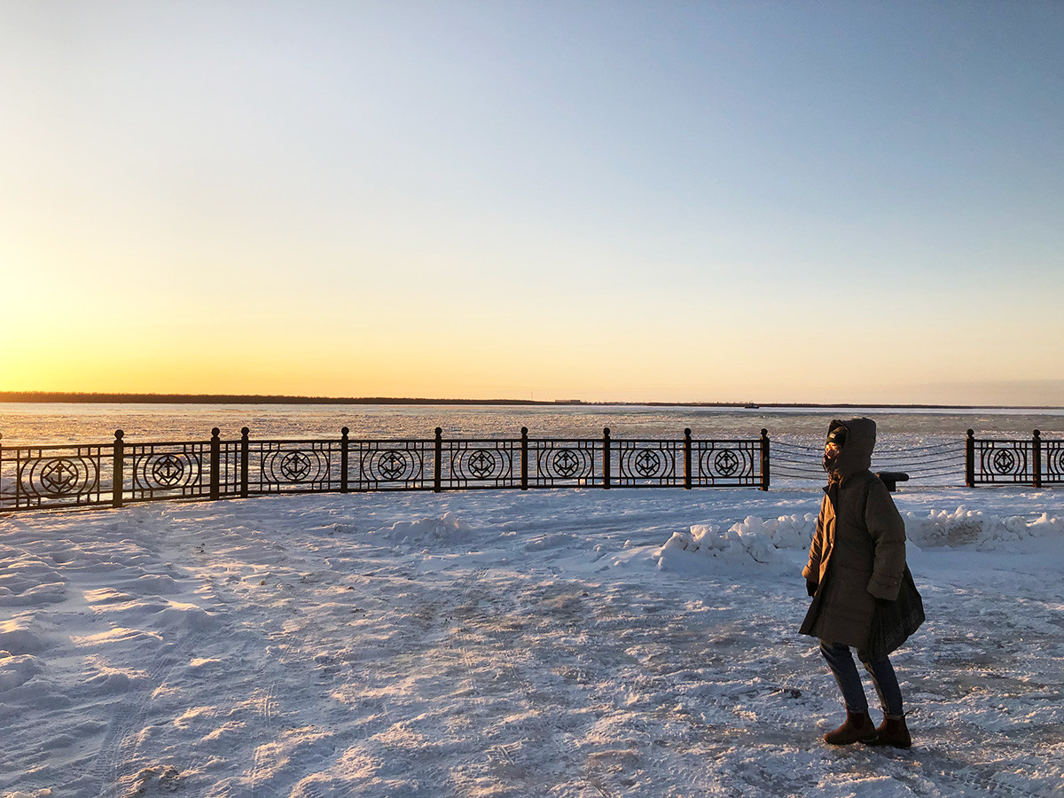 Northern Dvina river embankment