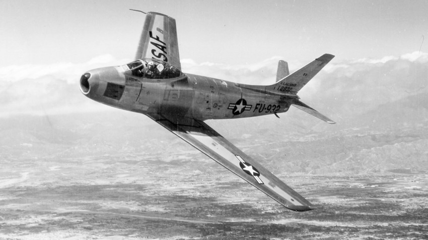 F-86F Sabre jet, 1953.