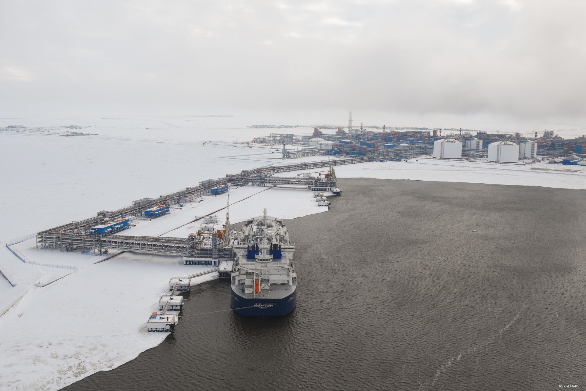 Planta de gas natural licuado de Yamal, situada en el Ártico.