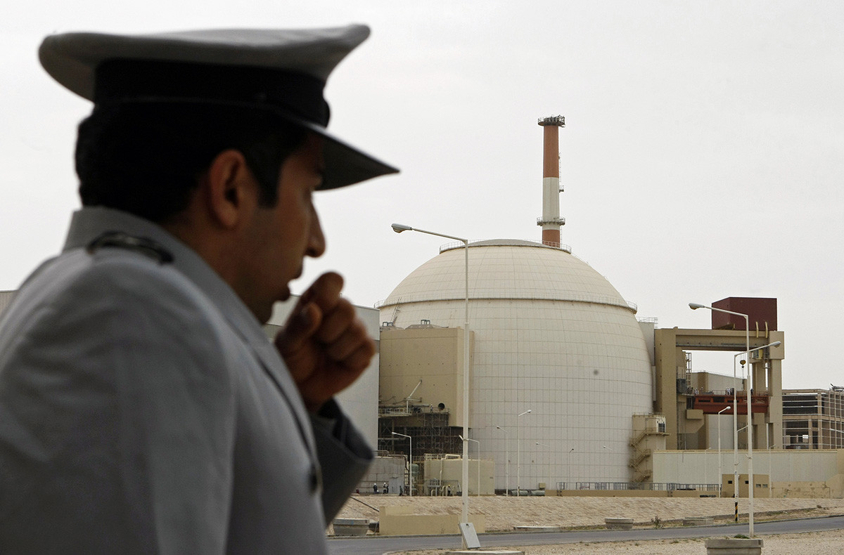 The Bushehr nuclear power plant that Russia is building in Iran.