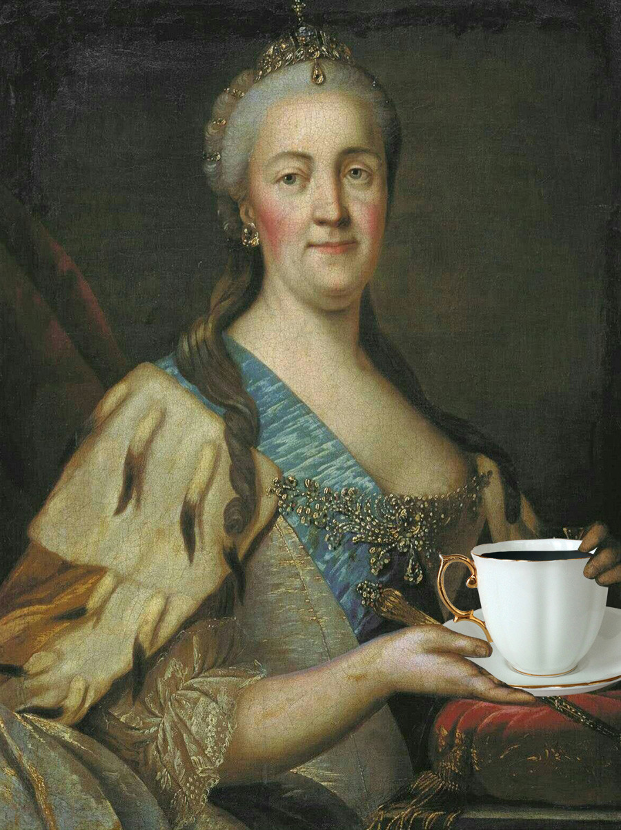 Original: Portrait of Catherine the Great in the 1770s by Ivan Sablukov