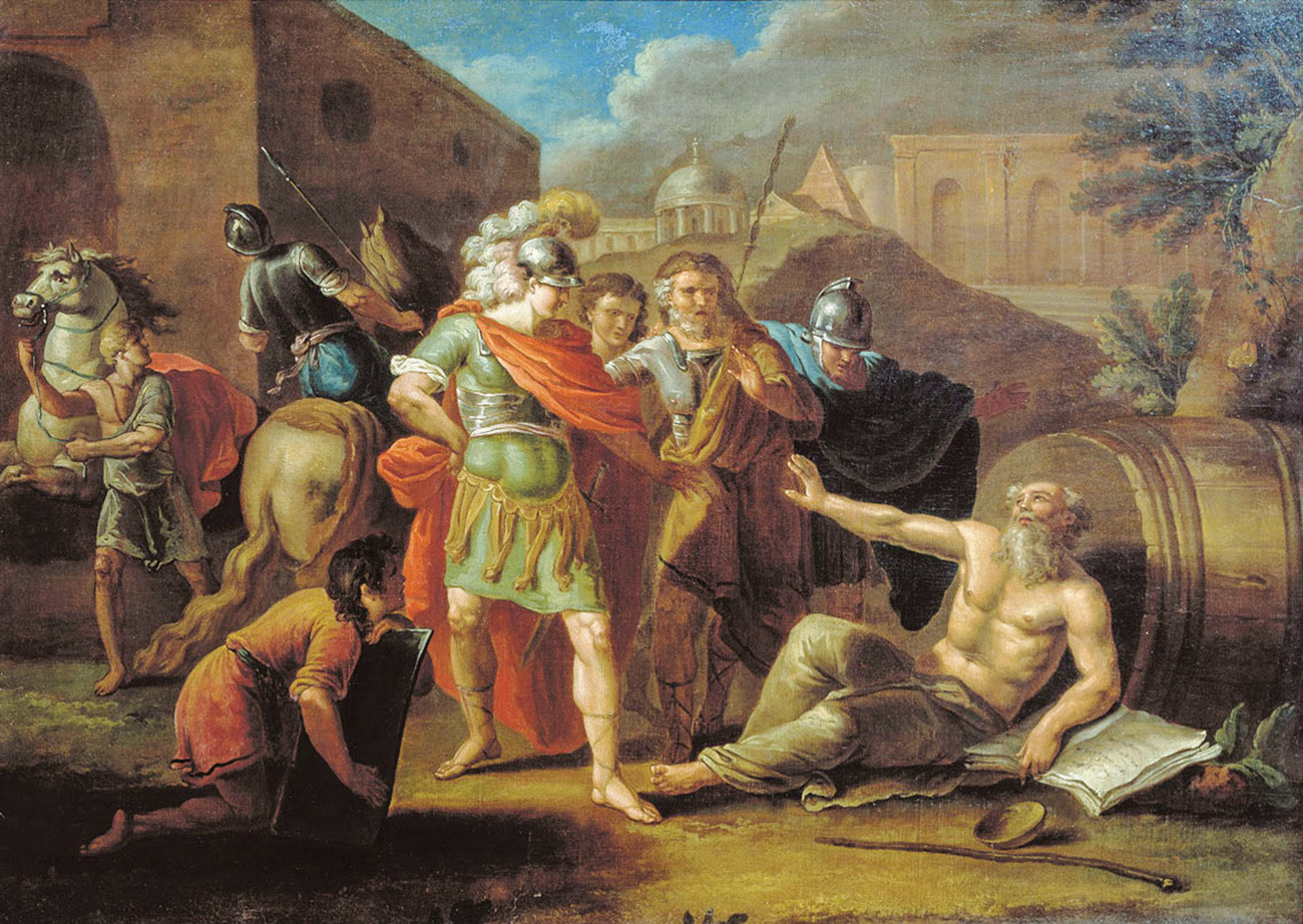 Alexandre le Grand devant Diogène par Ivan Toupylev, 1787