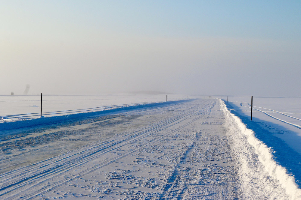 Ice road in Yakutia.