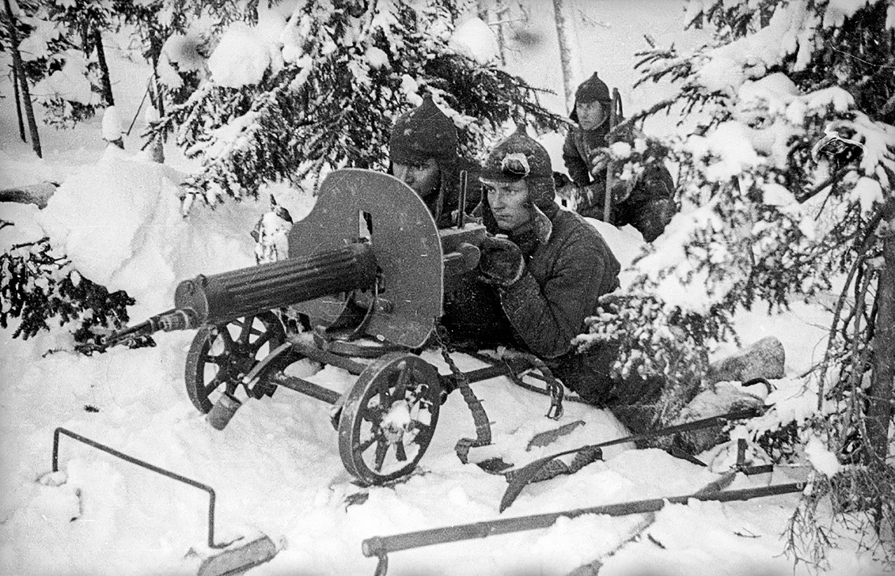 Soviet soldiers during the Winter War.